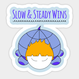 Slow & Steady Wins The Race Boy Turtle Sticker